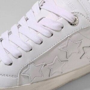 Zadig & Voltaire Leather Stars Sneakers White Distressed EU‎ 37
